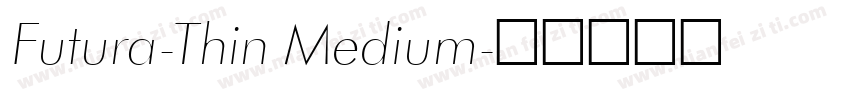 Futura-Thin Medium字体转换